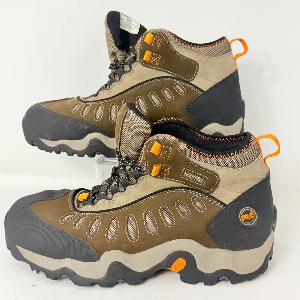 Timberland PRO Mens 86515 Steel Toe Waterproof Work Boots Brown 13W ASTM EH